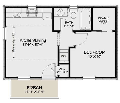(in 2015, the average size of new houses built in the u.s. House Plan 1502-00008 - Cottage Plan: 400 Square Feet, 1 Bedroom, 1 Bathroom | Pool house plans ...