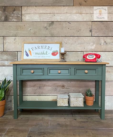 Farmhouse Style Console Table Milk Paint Kitchen Cabinets Painted