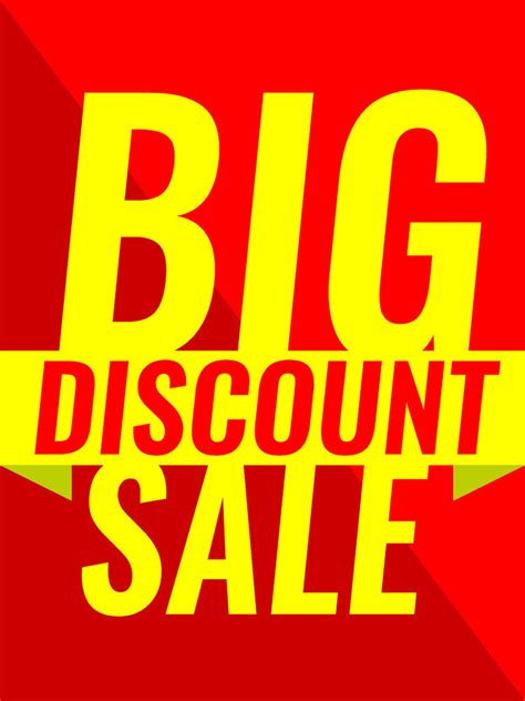 Big Discount Sale Business Retail Display Sign 18w X 24h Full Colo