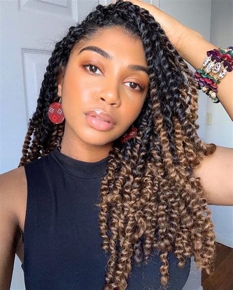 42 Passion Twists Spring Twist And Braided Hairstyles Hello Bombshell