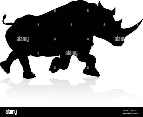 Rhino Animal Silhouette Stock Vector Image And Art Alamy