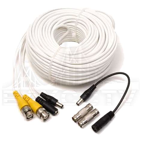 Q See Qs100b 100ft Extension Cctv Surveillance Security Camera Bnc And Power Cable Ebay