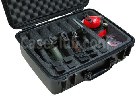Case Club Waterproof 5 Pistol Case And Accessory Pocket With Silica Gel