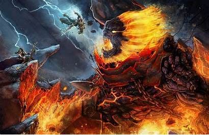 Giant Monster Lava Battle God Warrior Molten