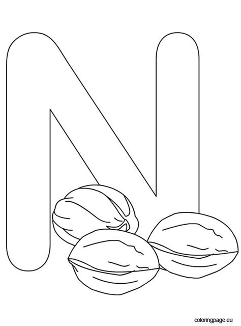 letter n  Coloring letters, Alphabet coloring pages, Alphabet coloring
