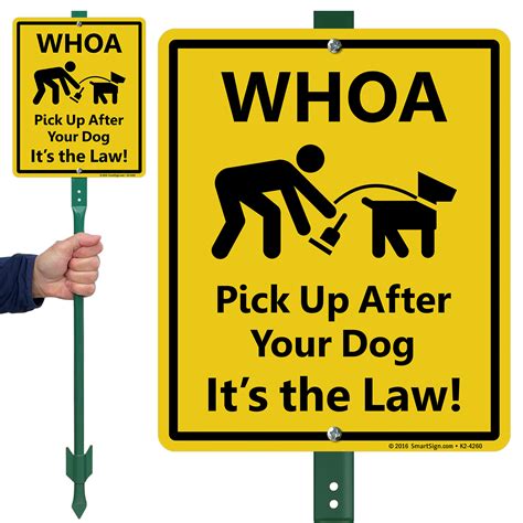 Pick Up After Your Dog Lawnboss Sign