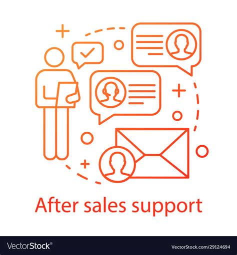After Sales Support Concept Icon Royalty Free Vector Image