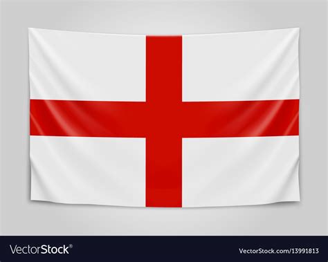 Hanging Flag Of England England National Flag Vector Image