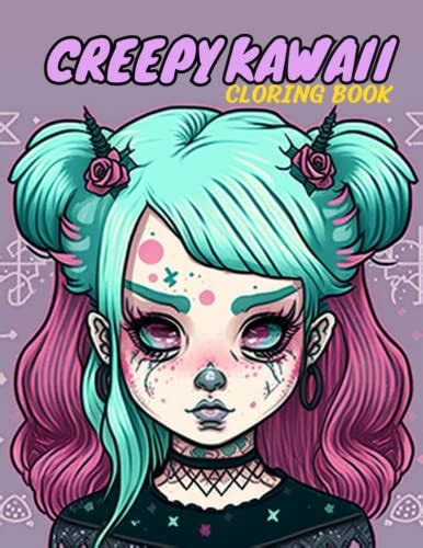 Creepy Kawaii Pastel Goth Coloring Book Cute Horror Spooky Gothic Coloring Pages For Adults
