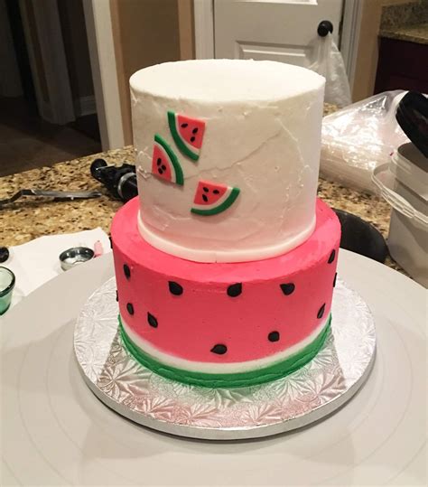 The Bake More One In A Melon Watermelon Birthday Cake Tutorial