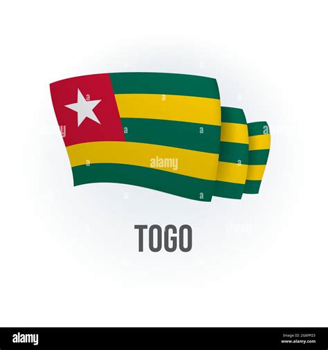 Vector Flag Of Togo Togolese Waving Flag Vector Illustration Stock