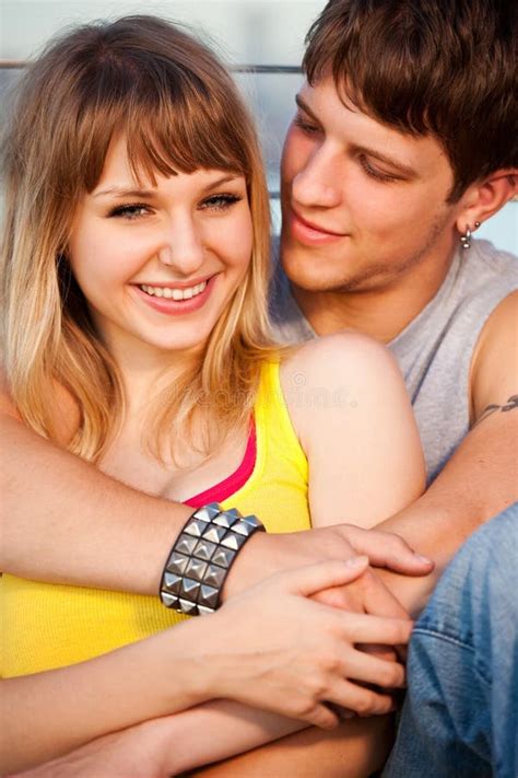 Young Caucasian Couple In Love Stock Image Image Of Girlfriend