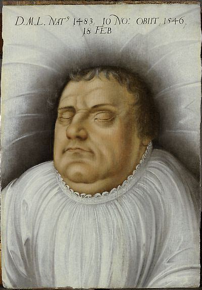 Cda Paintings Portrait Of Martin Luther On His Death Bed