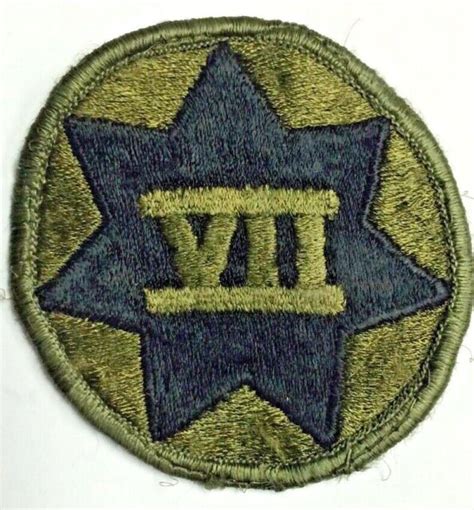 Us Army 7th Corps Insignia Patch Subdued 39 Ebay