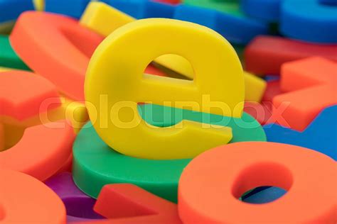 Plastic Letters And Numbers Stock Image Colourbox