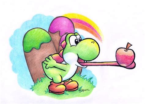 Mario Art Yoshi Drawing Yoshi