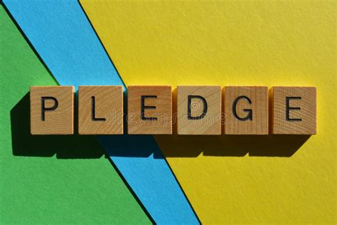 Pledge Word As Banner Headline Stock Image Image Of Give Color