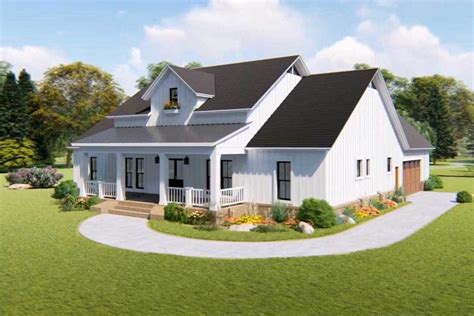 Plan 51183mm Three Bed Farmhouse Plan With Open Concept Living Open