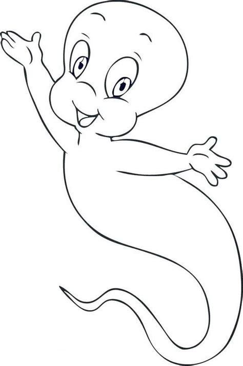 How To Draw Casper The Friendly Ghost Coloring Pages Cartoon Coloring