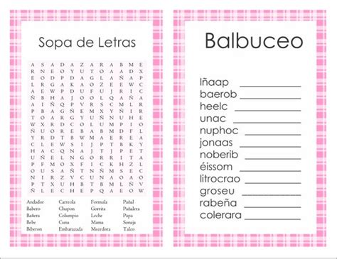 Art Culos Similares A In Games Sopa De Letras And Balbuceo Baby