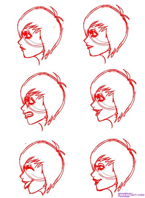 How To Draw Profile Faces And Mouths Side View Step 2