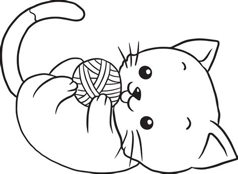 cat doodle cartoon kawaii anime cute coloring page 10504721 Vector Art