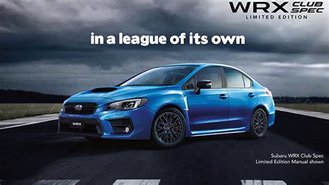 Subaru Releases Wrx Club Spec Limited Edition In Australia