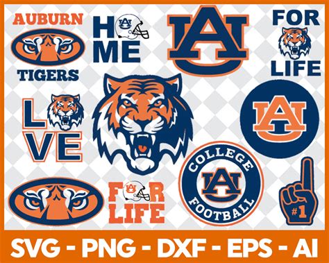 Auburn Tigers Svg Svg Files For Silhouette Files For Cricut Svg Dxf