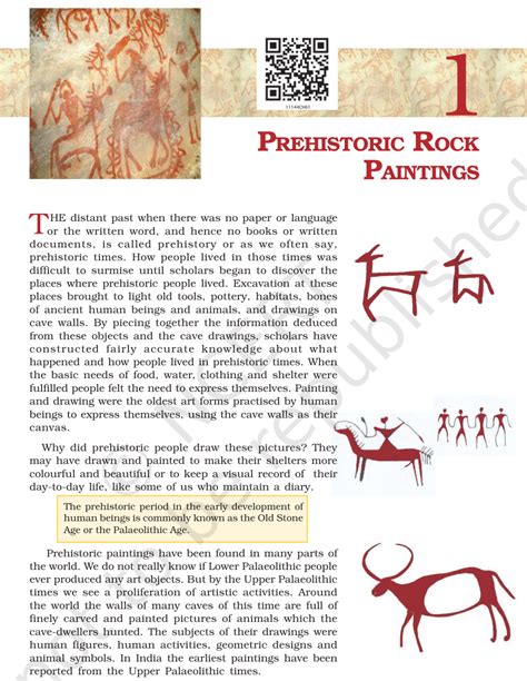 Ncert Book Class 11 Fine Art Chapter 1 Prehistoric Rock Paintings