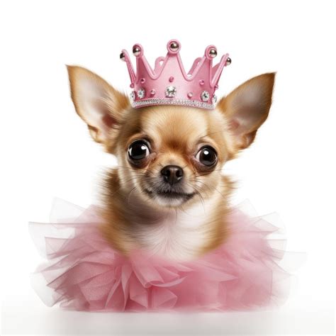 Premium Ai Image Cuteness Overload Adorable Chihuahua Wearing A Crown