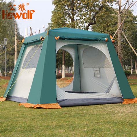 Hewolf New 3 6 Persons Outdoor Fully Automatic Rainproof Tent Double Layer Camping Hiking