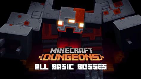 Minecraft Dungeons All Basic Bosses Ending And Secret Boss Youtube