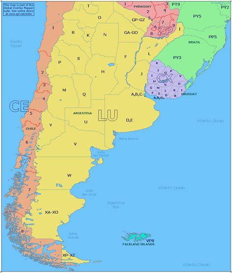 Southern South America Prefix Map