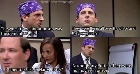 No Not Like Harry Potter The Office Prison Mike The Office Funny