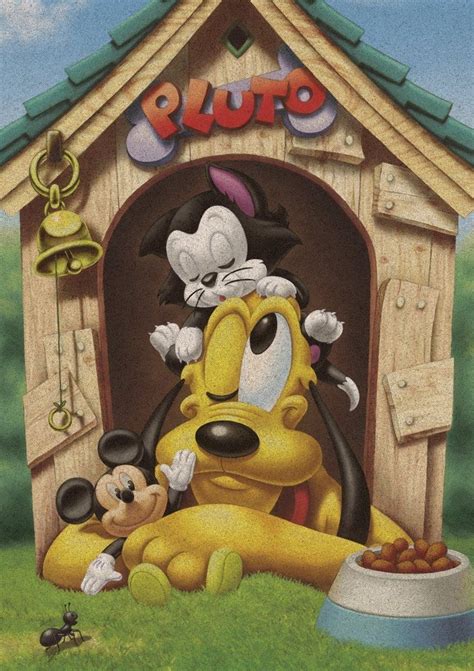 Pluto Disney Artwork Disney Posters Mickey Mouse Cartoon