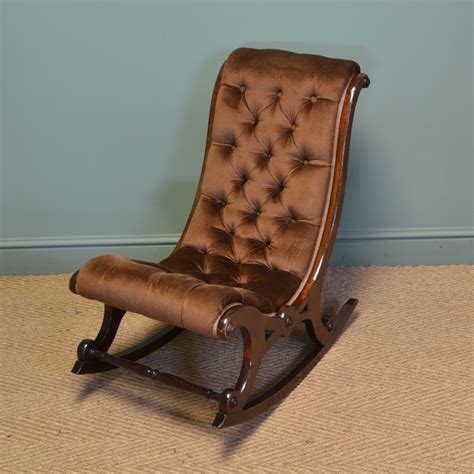 Victorian Mahogany Antique Side Rocking Chair 552077 Uk
