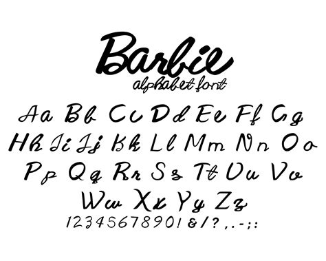 Barbie Alphabet Font Barbie File Ttf Otf Etsy Australia