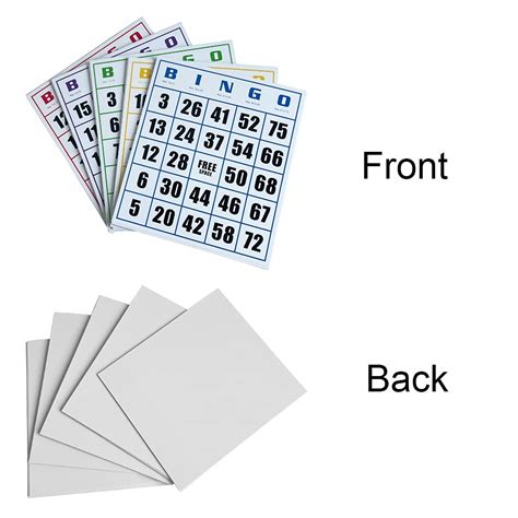 Yuanhe Easy Read Jumbo Bingo Paper Game Cards 50 Bingo Cards In 5