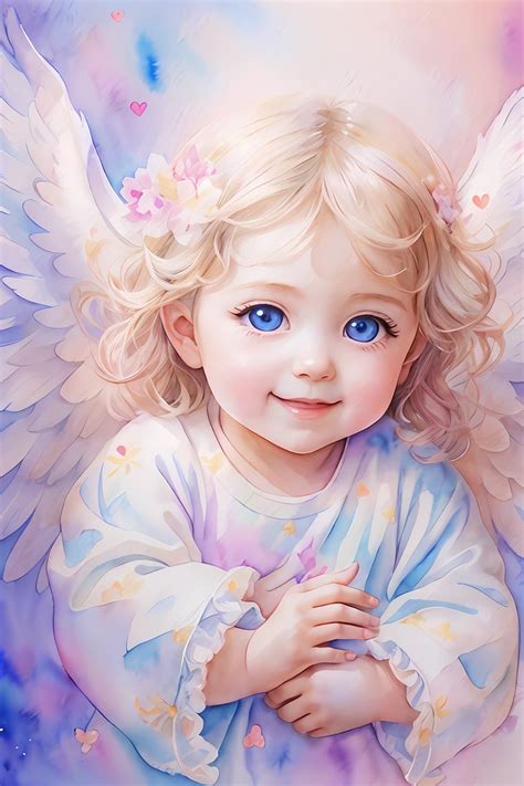Blessings Of Angels､bright Background、heart Mark、tenderness､a Smile