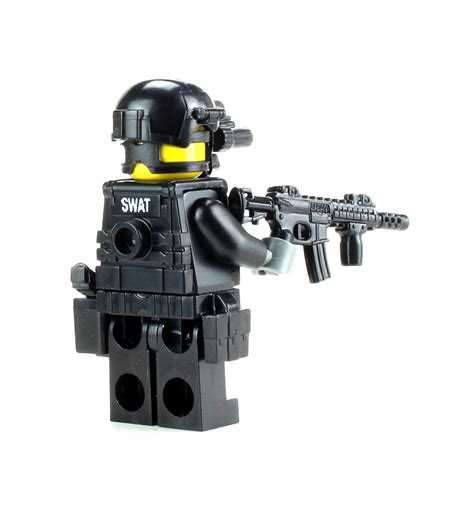 Swat Police Officer Assaulter Made With Real Lego Minifigure