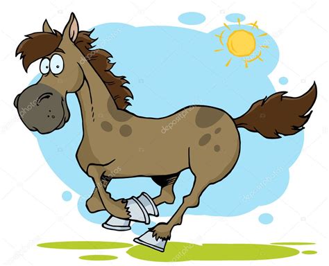 Images Cartoon Horse Running Cartoon Horse Running — Stock Photo
