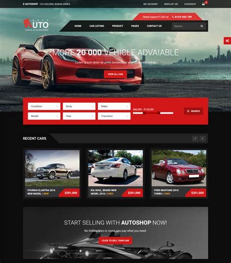 Best Car Auto Website Templates Free Premium Freshdesignweb Car Websites Car Rental