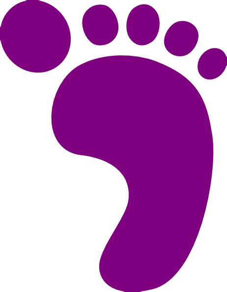 Purple Right Footprint Clip Art At Vector Clip Art Online