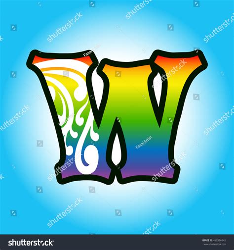 Font Rainbow Colors Alphabet Letters Stock Vector Royalty Free