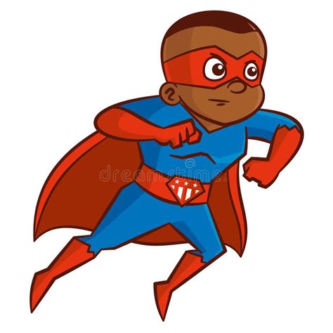 Superhero Boy Cartoon Character Stock Vector Illustration Of Colorful