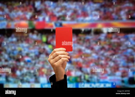 Referee Holding Up A Red Card Stock Photo Royalty Free Image 2794644