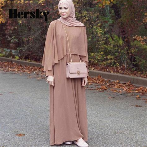 Fashion Summer Cape Style Dubai Abaya Turkish Women Clothing Muslim