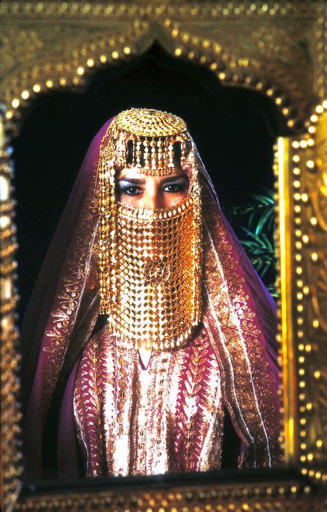 Saudi Arabia Once The Traditional Bridal Attire With Saudi Gold And