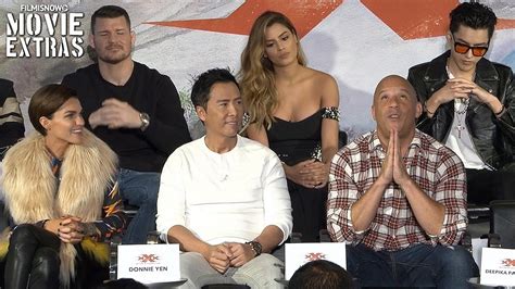Send me a postcard. when marke stands over a wounded xiang. xXx: Return of Xander Cage | Complete Press Conference ...