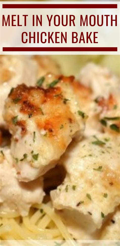 Melt in your mouth chicken will be your new favorite easy baked chicken recipe! Trending Recipes: Melt In Your Mouth Chicken Bake